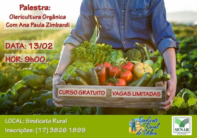 Curso de Olericultura orgânica - Sindicato Rural de Uchoa